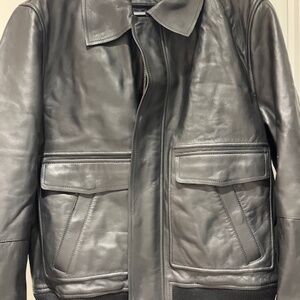 YVES SALOMON Size 52 Mens Leather Jacket NWT C99 Noir MSRP $2300